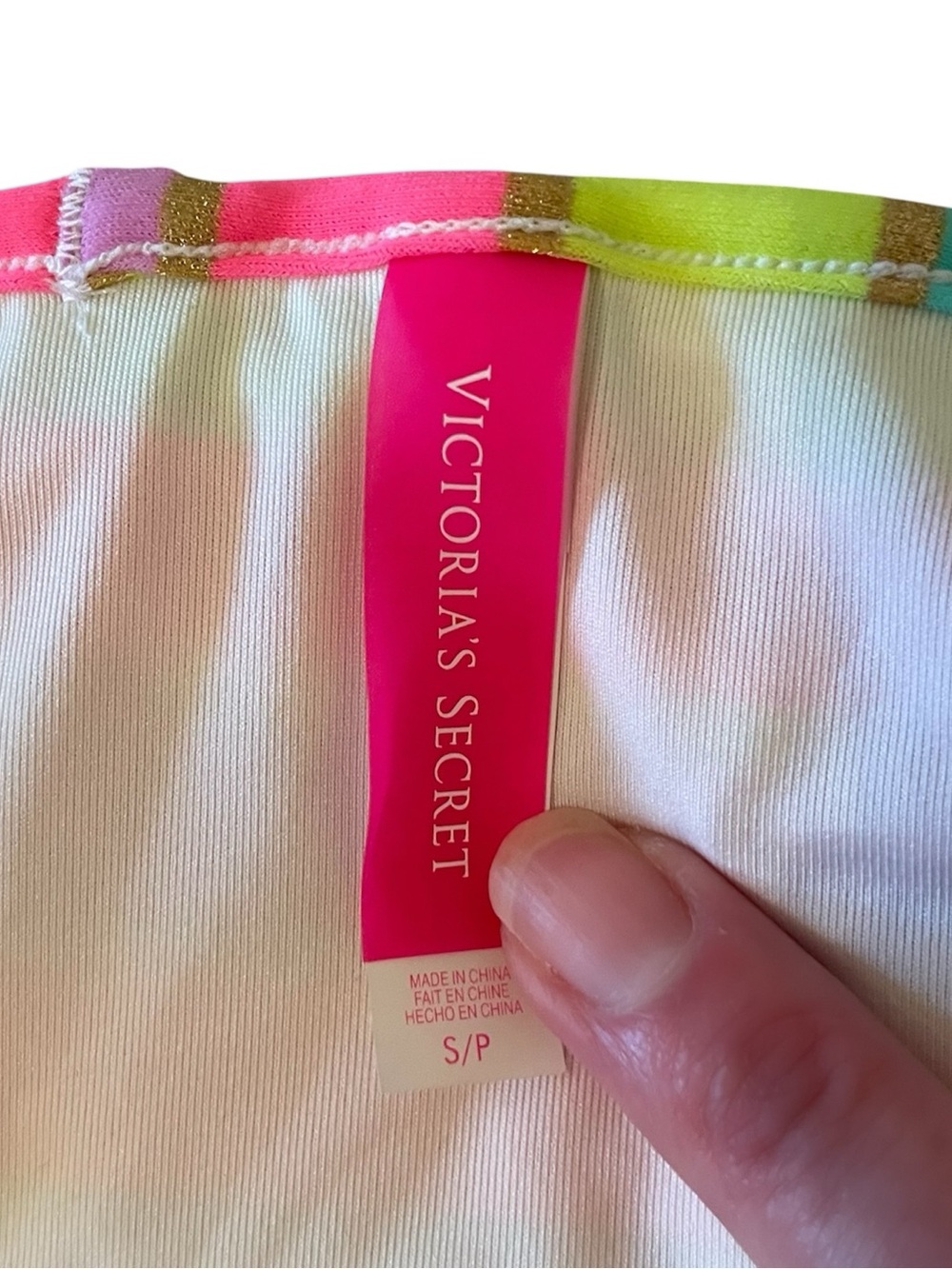 Victoria’s Secret Low Rise Hip Huggers Striped Bikini Bottoms Size S NWOT - Picture 3 of 5